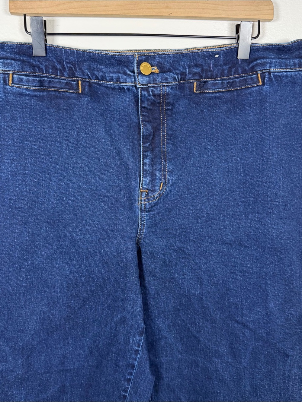 Madewell Emmett Wide Leg Jeans Women Size 32 Classic Blue High Rise Casual Boho - Picture 4 of 7